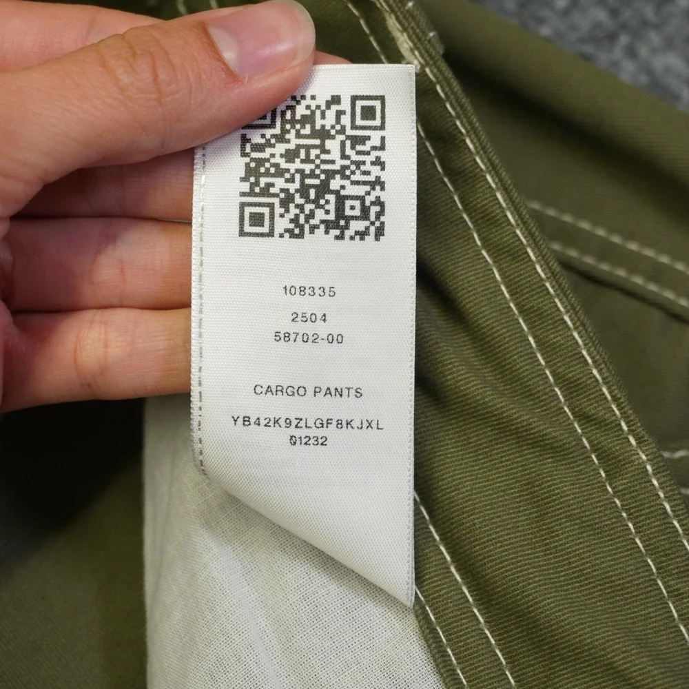 NEW True Religion Cargo Pants Mens 36 Green Contrast Stitch Straight Leg